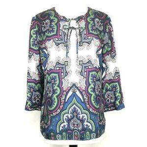Silk paisley blouse.